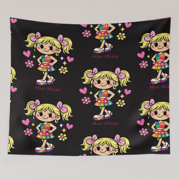 Item preview, Mini Missy – Colorful Sleeveless Cartoon Girl designed and sold by Black Signal.
