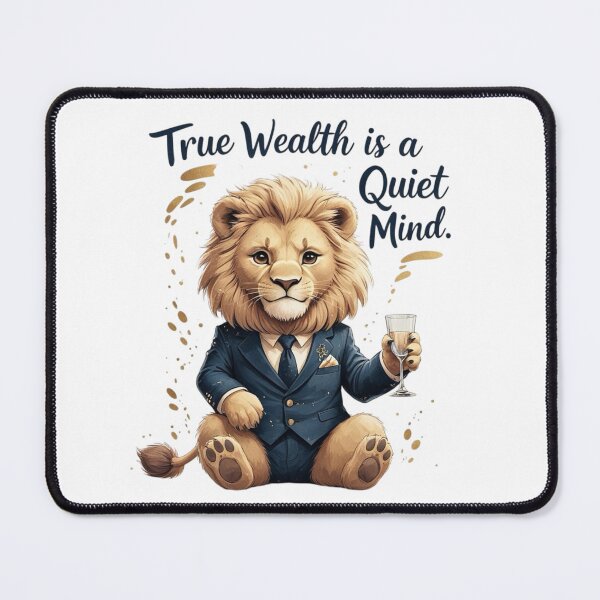 Item preview, True Wealth Is A Quiet Mind Elegant Lion Old Money Aesthetic designed and sold by AQUILAKREO.