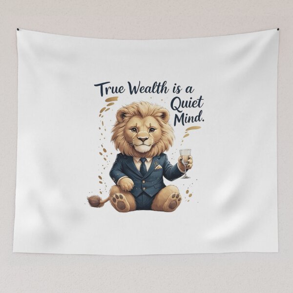 Item preview, True Wealth Is A Quiet Mind Elegant Lion Old Money Aesthetic designed and sold by AQUILAKREO.