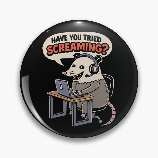 Item preview, Opossum screaming support designed and sold by coffeeman.