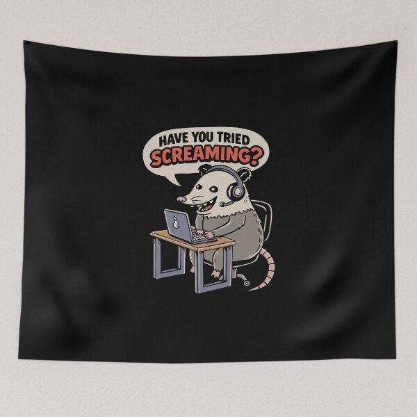 Item preview, Opossum screaming support designed and sold by coffeeman.