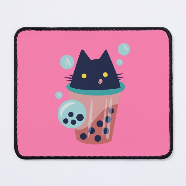 Item preview, Boba Tea Black Kitty designed and sold by IvysCreativityHouse.