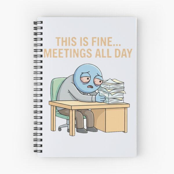 Item preview, Exhausted Office Worker – “Meetings All Day” Funny Relatable Meme designed and sold by ChaosNest.
