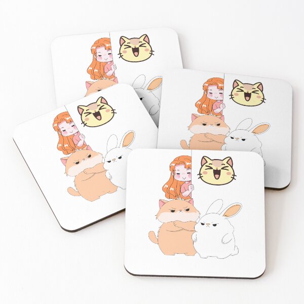 Item preview, Angry Cats & Mysterious Smiling Girl designed and sold by Yuki80.