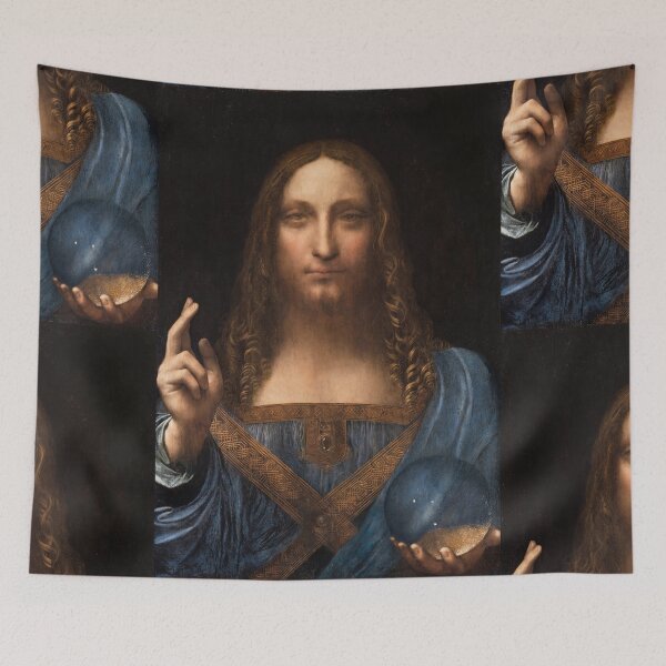 Item preview, Salvator Mundi by Leonardo da Vinci Renaissance Jesus Christ Portrait Poster designed and sold by artofuniverse.