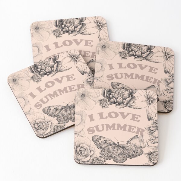 Item preview, I Love Summer Floral Butterfly Art designed and sold by Flower Magic .