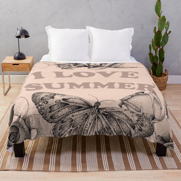 Item preview, I Love Summer Floral Butterfly Art designed and sold by Flower Magic .
