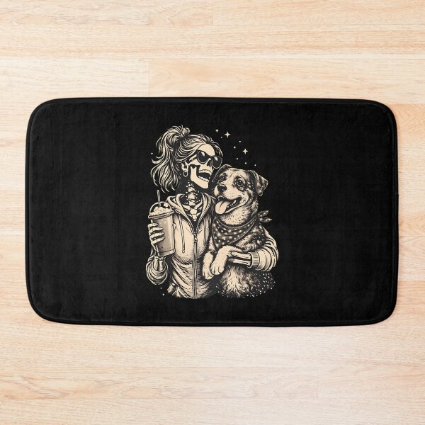 Item preview, Skeleton BFFs With Dog Coffee Drink designed and sold by OlyvieArt.