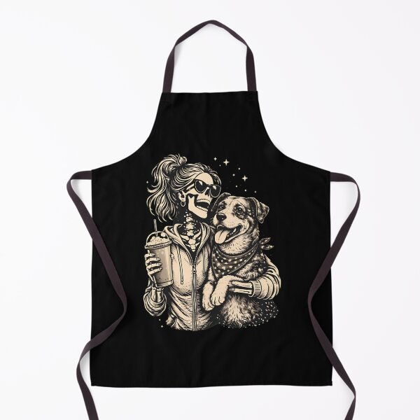Item preview, Skeleton BFFs With Dog Coffee Drink designed and sold by OlyvieArt.