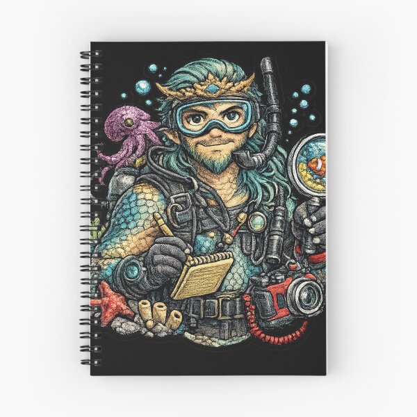 Item preview, Merman Marine Biologist Embroidered Patch Art | Fantasy Ocean Explorer Sticker | Underwater Scientist Mermaid Design designed and sold by Emoji Emblems.