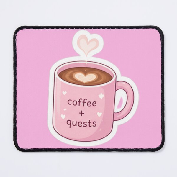 Item preview, Cute Coffee and Quests Sticker designed and sold by Christiana-Art.