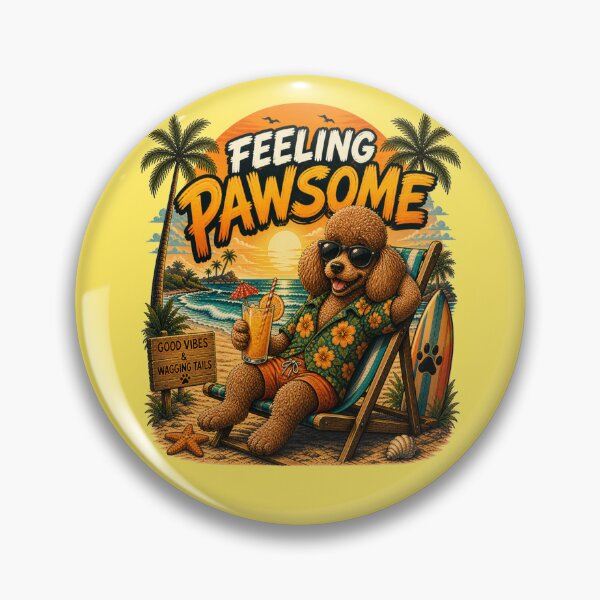Artikelvorschau, Lustiges Pudel-Stranddesign – Pfotenstarke Sommer-Feeling für den Urlaub entworfen und verkauft von PixelsPaws.