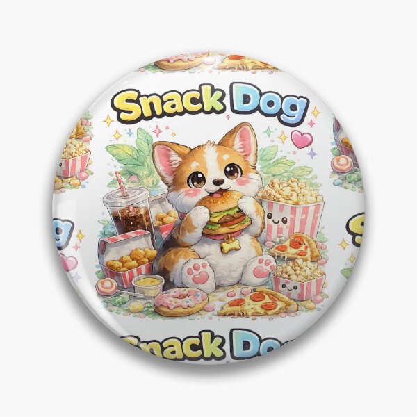 Item preview, Cute Snack Dog – Kawaii Corgi Eating Burger & Snacks | Funny Food Lover Puppy designed and sold by Clothes With Smiling Animals Walt Gral.