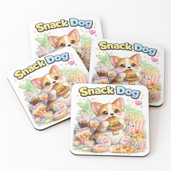 Item preview, Cute Snack Dog – Kawaii Corgi Eating Burger & Snacks | Funny Food Lover Puppy designed and sold by Clothes With Smiling Animals Walt Gral.