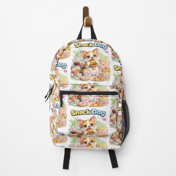Item preview, Cute Snack Dog – Kawaii Corgi Eating Burger & Snacks | Funny Food Lover Puppy designed and sold by Clothes With Smiling Animals Walt Gral.
