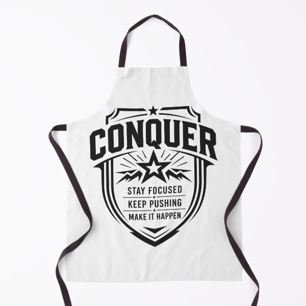 Item preview, Conquer Spartan Shield Motivational T-Shirt Design designed and sold by ViewandShop.