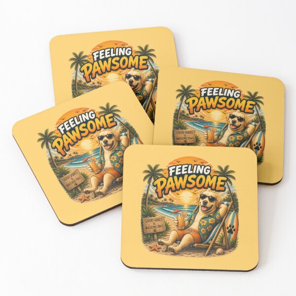 Item preview, Funny Labrador Beach Design – Feeling Pawsome Summer Vibes Vacation Dog designed and sold by PixelsPaws.