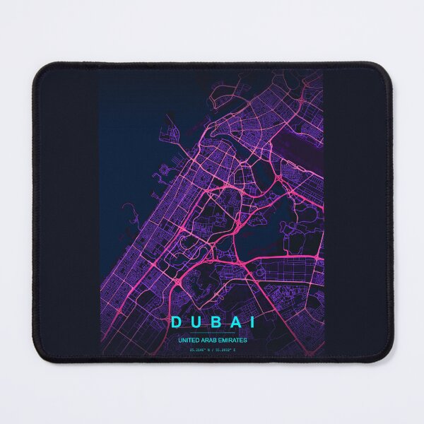 Item preview, Neon Style Map of , Dubai, UAE designed and sold by Enea Kelo.