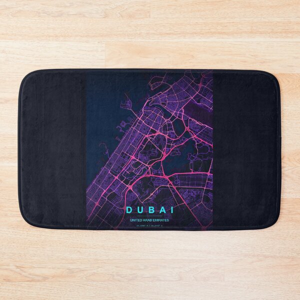 Item preview, Neon Style Map of , Dubai, UAE designed and sold by Enea Kelo.