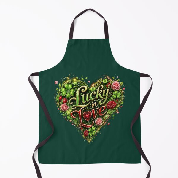 Item preview, Lucky in Love Clover Shamrock Heart Romance Art designed and sold by Be Free Effect.