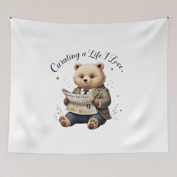 Item preview, Curating A Life I Love Preppy Vintage Bear Old Money designed and sold by AQUILAKREO.