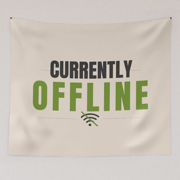 Item preview, Currently Offline Aesthetic Beige Digital Detox Minimal Design designed and sold by Uvclick.