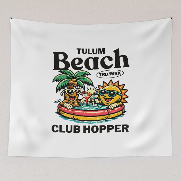 Item preview, Tulum beach club hopper designed and sold by Mascot Riot Studio.