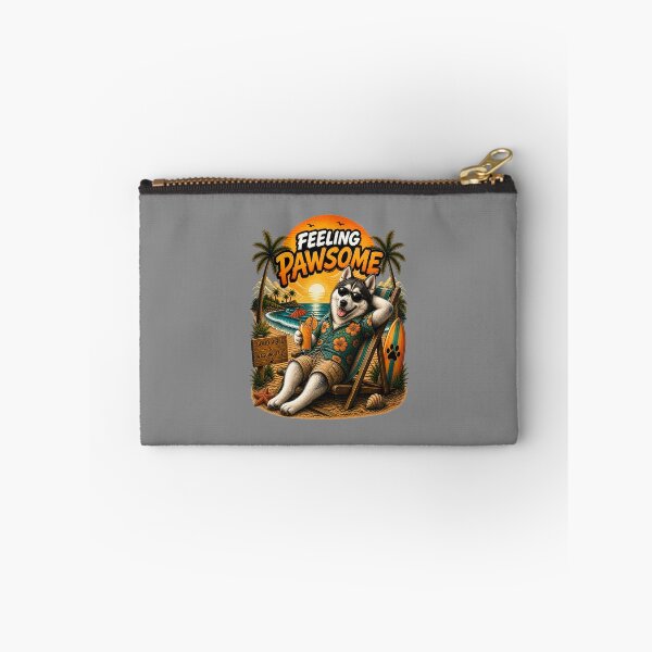 Item preview, Siberian Husky Beach Design – Feeling Pawsome Summer Vibes Vacation Dog designed and sold by PixelsPaws.