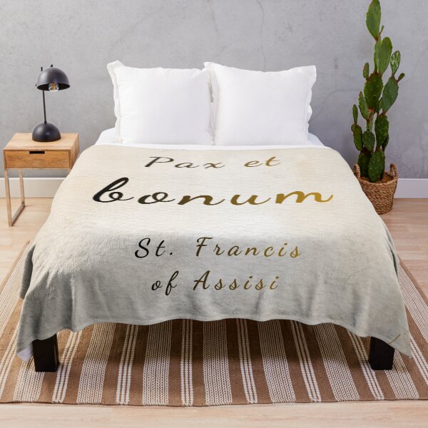 Item preview, Peace and All Good - St. Francis of Assisi Saint Quote Art designed and sold by Très Joli Brothers.