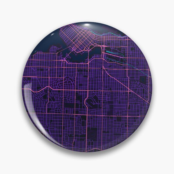 Item preview, Neon Style Map of Vancouver, Canada designed and sold by Enea Kelo.