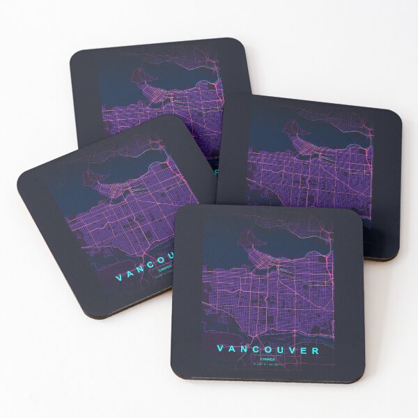 Item preview, Neon Style Map of Vancouver, Canada designed and sold by Enea Kelo.