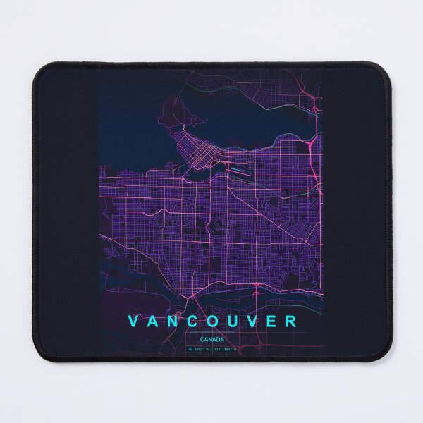 Item preview, Neon Style Map of Vancouver, Canada designed and sold by Enea Kelo.