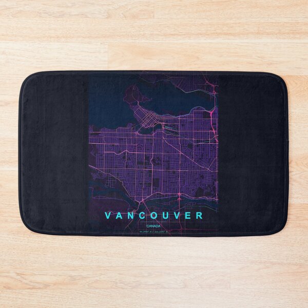Item preview, Neon Style Map of Vancouver, Canada designed and sold by Enea Kelo.
