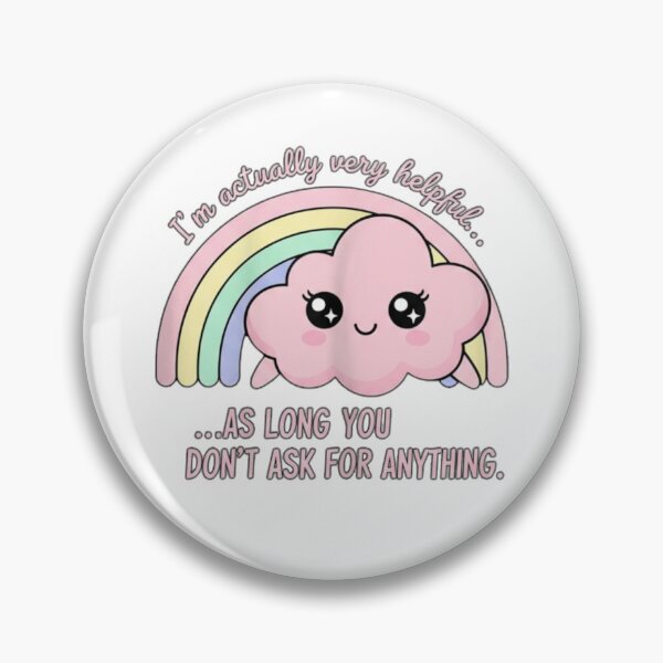 Item preview, I’m Actually Very Helpful Funny Kawaii Cloud Humor designed and sold by Wit & Wear.