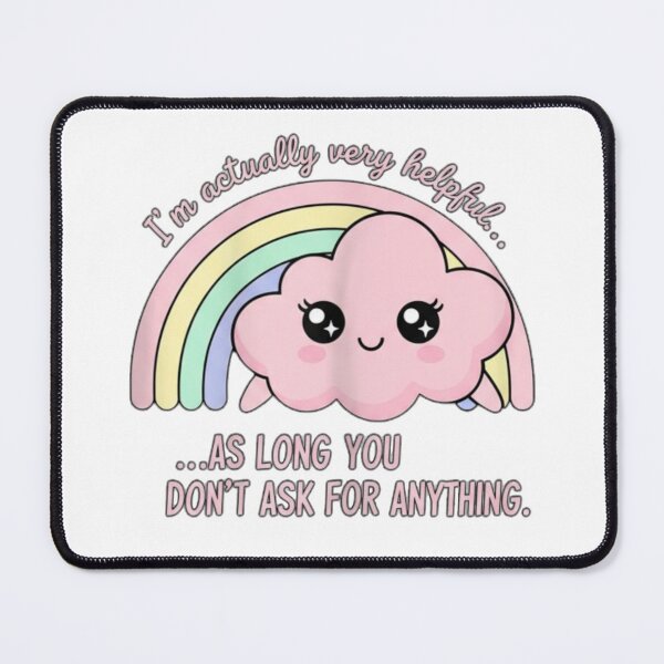 Item preview, I’m Actually Very Helpful Funny Kawaii Cloud Humor designed and sold by Wit & Wear.