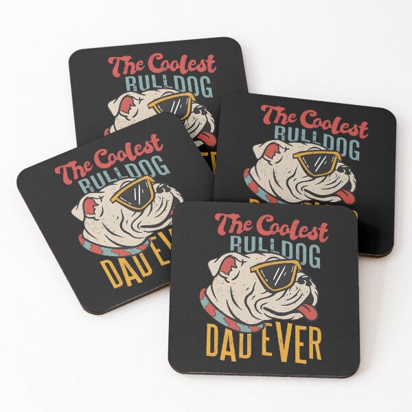 Item preview, The Coolest Bulldog Dad Ever Retro Dog Shirt designed and sold by OlyvieArt.