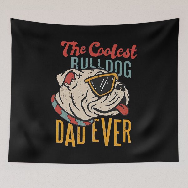 Item preview, The Coolest Bulldog Dad Ever Retro Dog Shirt designed and sold by OlyvieArt.