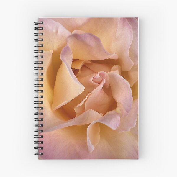 Item preview, Peach Rose Flower Spiral Notebook designed and sold by Maria Tanner Designs.