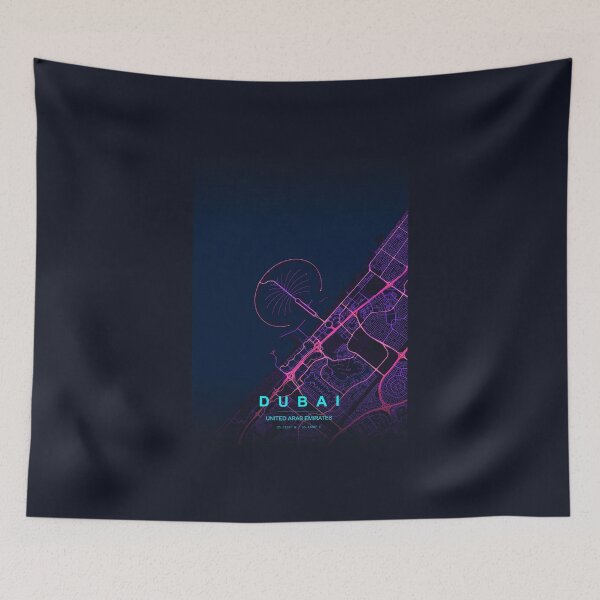 Item preview, Neon Style Map of The Palm, Dubai, UAE designed and sold by Enea Kelo.