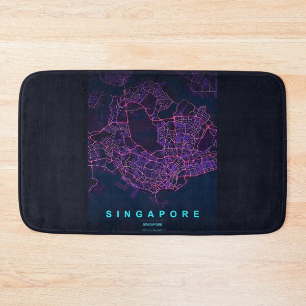 Item preview, Neon Style Map of Singapore, Singapore designed and sold by Enea Kelo.