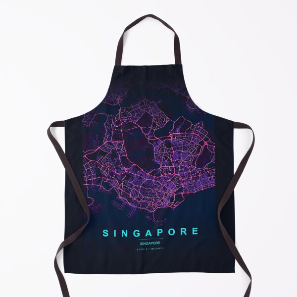 Item preview, Neon Style Map of Singapore, Singapore designed and sold by Enea Kelo.