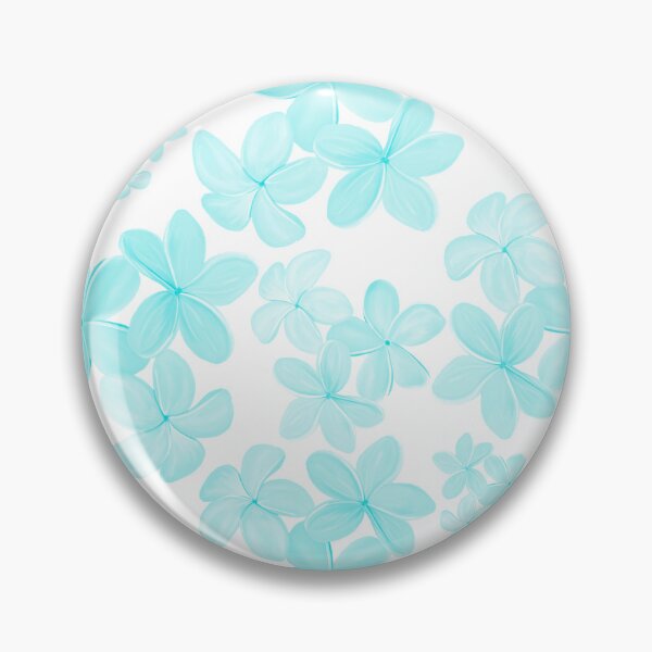 Item preview, Plumeria in Light Aqua Tones on White designed and sold by PD-Coastal.