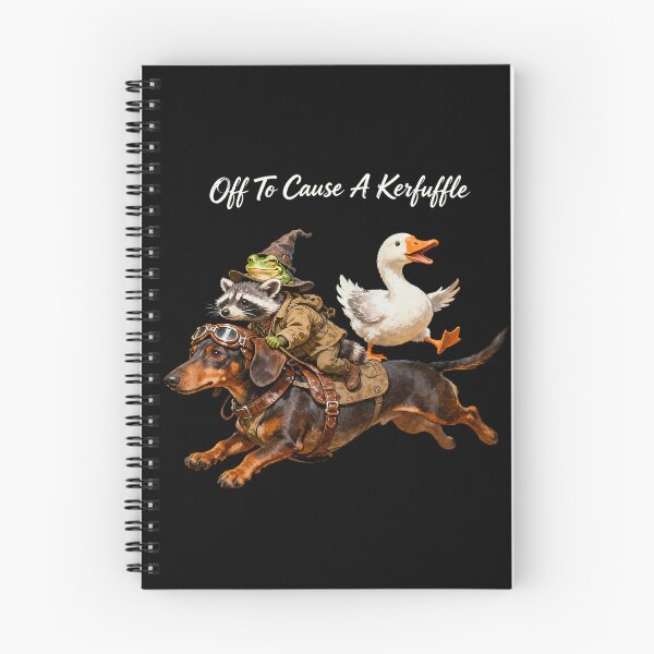 Item preview, Off to Cause a Kerfuffle | Funny Dachshund-Frog Meme | Raccoon | Silly Goose designed and sold by CutOutIdols.