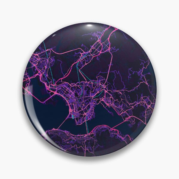 Item preview, Neon Style Map of Hong Kong, China designed and sold by Enea Kelo.