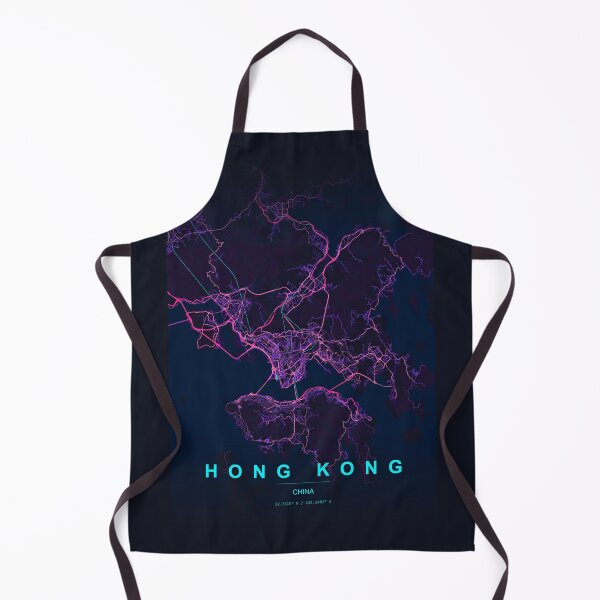 Item preview, Neon Style Map of Hong Kong, China designed and sold by Enea Kelo.