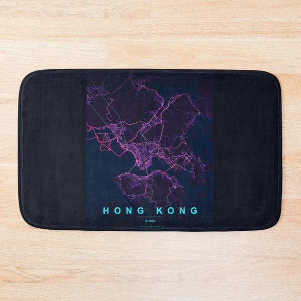 Item preview, Neon Style Map of Hong Kong, China designed and sold by Enea Kelo.
