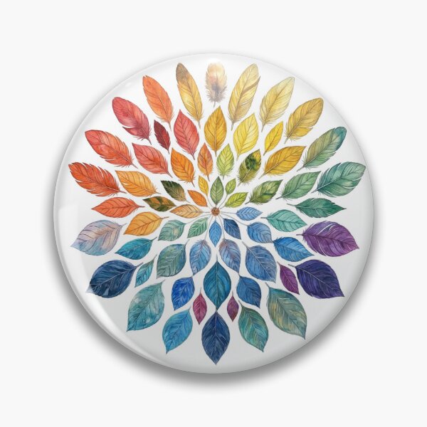 Item preview, Rainbow Leaf Mandala designed and sold by sanorastyle.