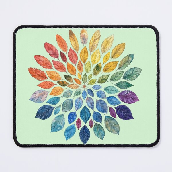 Item preview, Rainbow Leaf Mandala designed and sold by sanorastyle.