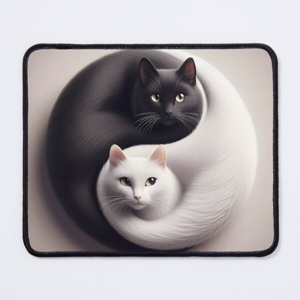 Item preview, Cat Yin Yang Harmony - Black and White Cat Symbol Art designed and sold by Sybille-Yates.