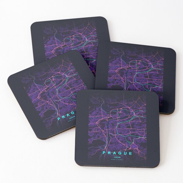Item preview, Neon Style Map of Prague, Czechia designed and sold by Enea Kelo.